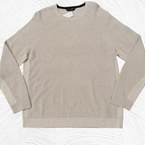 Rhone Walden Waffle Knit‎ Sweater XXL Wool Cashmere Blend Stone Heather/Tan $178